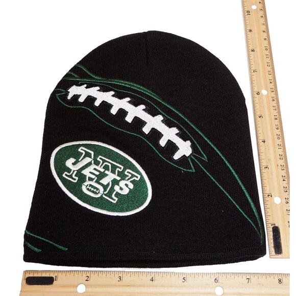 NFL New York NY Jets Football - Team Apparel Flare Beanie Cap - Unisex One Size - Picture 1 of 3